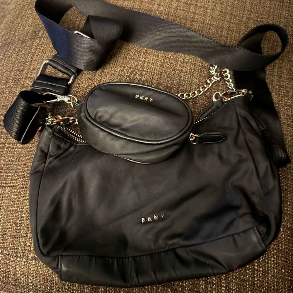 DKNY Black Crossbody Bag with Sleek Design